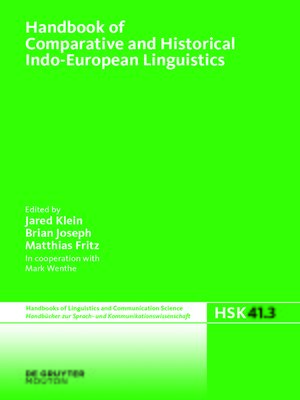 cover image of Handbook of Comparative and Historical Indo-European Linguistics